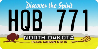 ND license plate HQB771
