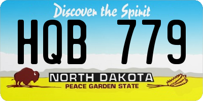 ND license plate HQB779