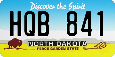 ND license plate HQB841