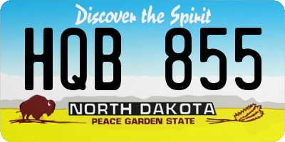 ND license plate HQB855