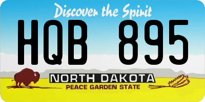 ND license plate HQB895