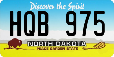 ND license plate HQB975