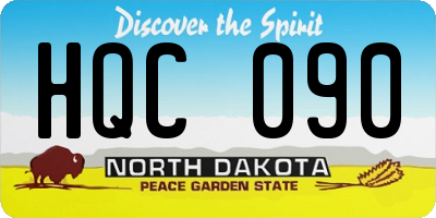 ND license plate HQC090