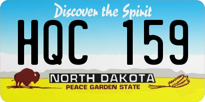 ND license plate HQC159