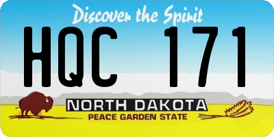 ND license plate HQC171