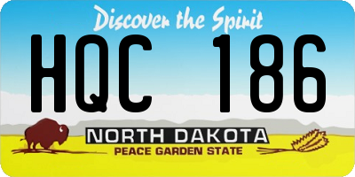 ND license plate HQC186