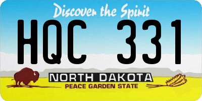 ND license plate HQC331