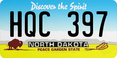 ND license plate HQC397