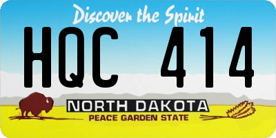 ND license plate HQC414
