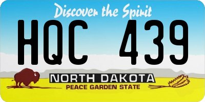 ND license plate HQC439