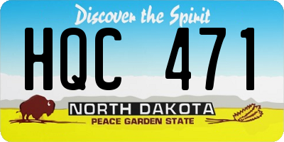 ND license plate HQC471