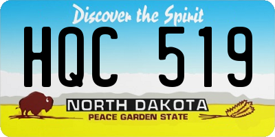 ND license plate HQC519