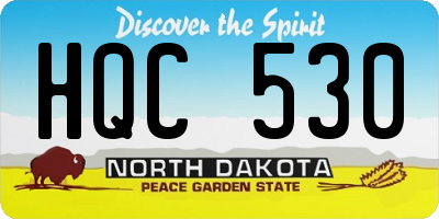ND license plate HQC530