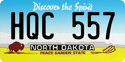 ND license plate HQC557