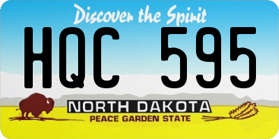 ND license plate HQC595
