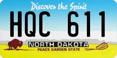 ND license plate HQC611