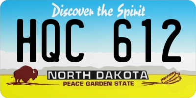 ND license plate HQC612