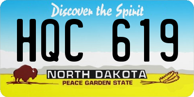 ND license plate HQC619