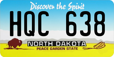ND license plate HQC638