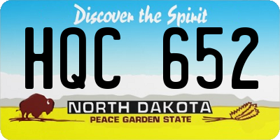 ND license plate HQC652