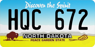 ND license plate HQC672