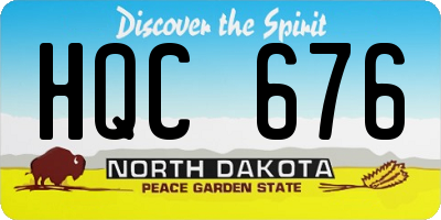ND license plate HQC676
