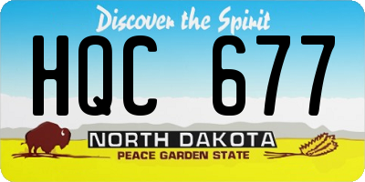 ND license plate HQC677