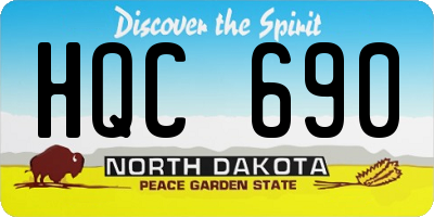 ND license plate HQC690