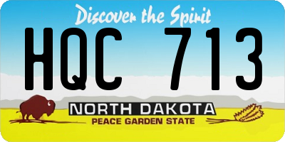 ND license plate HQC713