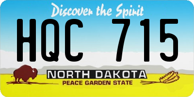 ND license plate HQC715