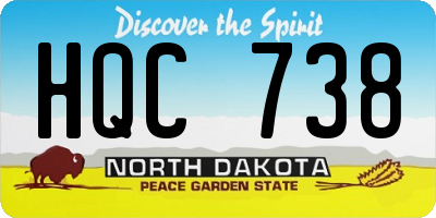 ND license plate HQC738