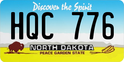 ND license plate HQC776