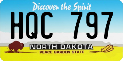 ND license plate HQC797
