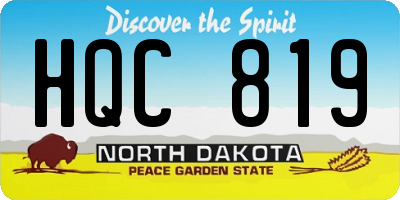 ND license plate HQC819