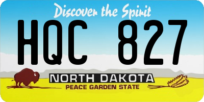 ND license plate HQC827
