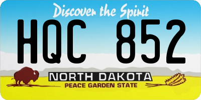 ND license plate HQC852