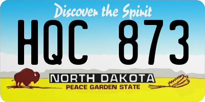 ND license plate HQC873