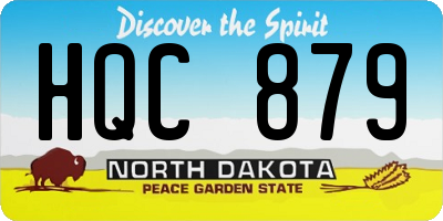 ND license plate HQC879
