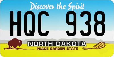 ND license plate HQC938