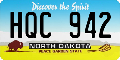 ND license plate HQC942