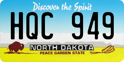 ND license plate HQC949