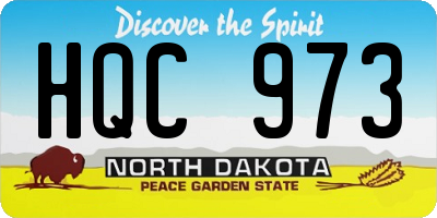 ND license plate HQC973