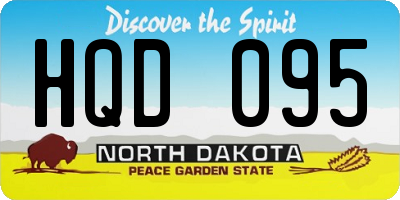 ND license plate HQD095
