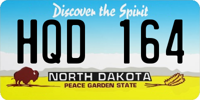 ND license plate HQD164