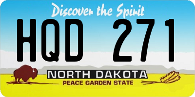 ND license plate HQD271