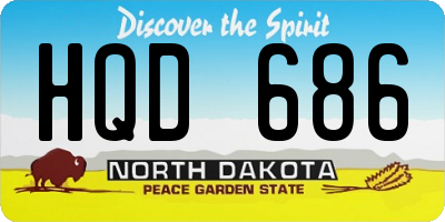 ND license plate HQD686