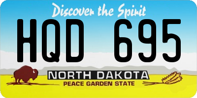 ND license plate HQD695