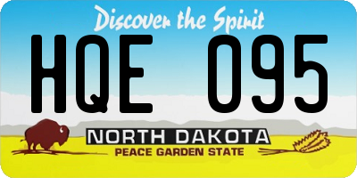 ND license plate HQE095