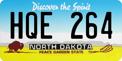 ND license plate HQE264