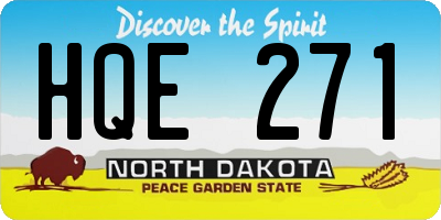 ND license plate HQE271